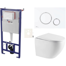  Falra szerelhető WC garnitúra világos falakhoz / fal előtti SAT SIKOSSTOR6776K építőanyag