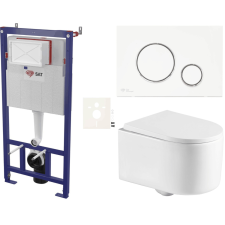  Falra szerelhető WC garnitúra világos falakhoz / fal előtti SAT SIKOSSTOR7270K építőanyag