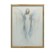  FALRA VALÓ PLAKÁT ARANY KERETBEN, ANGYALIKÉK GLOW, 50x70 CM grafika, keretezett kép