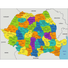  Falragasz Románia közigazgatási területi térképe, 300 x 250 cm tapéta, díszléc és más dekoráció