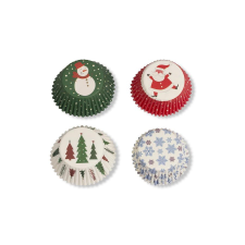 Family 100 db-os karácsonyi muffin papír 4 különböző mintával sütés és főzés