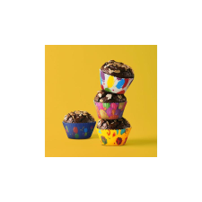 Family 4 -féle színes lufi mintás muffin papír (100 db) sütés és főzés