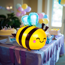 Family Alumínium fólia lufi - méhecske - 65 x 81 cm party kellék