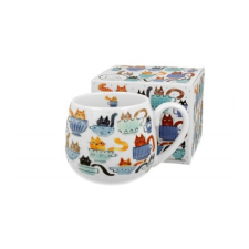  family bögre hordó porcelán 430ml "teacup cats" bögrék, csészék