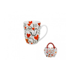  family bögre porc. 360ml "cat's world" hearts bögrék, csészék