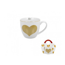  family bögre porcelán 460ml szív arany bögrék, csészék