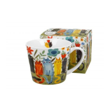  family bögre porcelán 610ml "garden felines" bögrék, csészék