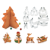 FAMILY CHRISTMAS 55990B Sütikiszúró forma 3D, fenyőfa, hóember, rénszarvas, szánkó