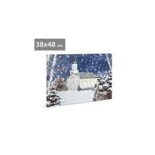 FAMILY CHRISTMAS LED FALI KÉP 48 X 38 CM karácsonyfa izzósor