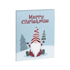 FAMILY CHRISTMAS LED fali kép, Merry Christmas, 30 x 40 cm, 20 Led, hidegfehér (58463) grafika, keretezett kép