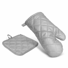 Family Edényfogó kesztyű és alátét szett - 25 cm - szürke lakástextília