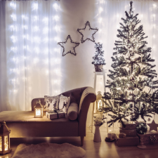 Family Fényfüggöny 200 db LED középfehér 4,2 m karácsonyfa izzósor