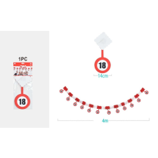  Family girland "18" 14cm/4m party kellék