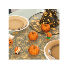 FAMILY HALLOWEEN Halloween-i kétoldalú asztalterítő futó, pókháló mintás, 36 x 180 cm (58154) lakástextília