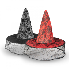 Family Halloween-i boszorkány kalap - 2 szín - poliészter - 38 cm dekoráció