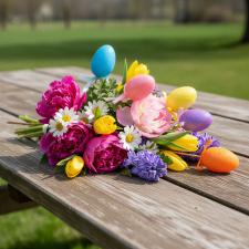 Family Húsvéti dekoráció - pálcikás tojás - 23 cm - 5 db, 57949 dekoráció