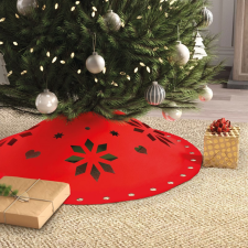 Family Karácsonyfa alá terítő - 90 cm x 3 mm - filc - piros karácsonyi textilia