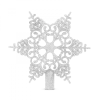 Family Karácsonyfa csúcsdísz - hópehely alakú - 20 x 20 cm - ezüst