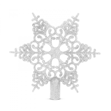 Family Karácsonyfa csúcsdísz - hópehely alakú - 20 x 20 cm - ezüst karácsonyfadísz