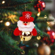 Family Karácsonyfadísz - Mikulás csengettyűvel - 11 x 10 cm karácsonyfadísz