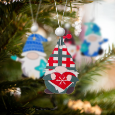 Family Karácsonyfadísz szett - akasztható, fa manók - 4 féle - 12 db / csomag karácsonyfadísz