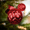 Family Karácsonyfadísz szett - gömbdísz - piros - 6 db / csomag