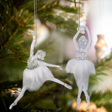 Family Karácsonyi dísz - akril balerina - 14 x 4 x 4 cm - 2 db / csomag karácsonyi dekoráció