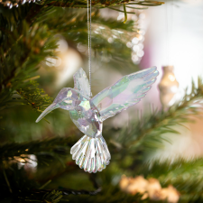 Family Karácsonyi dísz - irizáló, akril kolibri - 95 x 100 x 65 mm karácsonyi dekoráció