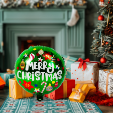 Family Karácsonyi lufi - alumínium fólia - gömb - 45 cm - 58241J party kellék