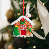 Family Karácsonyi mágneses dekoráció - 2 az 1-ben - mézeskalács házikó mézivel - 85 x 75 mm