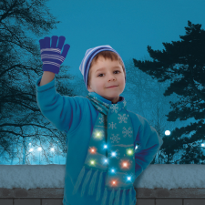 Family Karácsonyi sál - 100 cm - LED-es, elemes, kék 58667B karácsonyfa izzósor