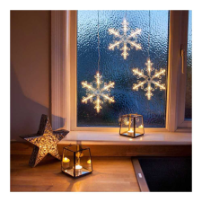 Family LED dekoráció - hópehely - 16 x 19 cm - melegfehér - 3 x AA karácsonyfa izzósor