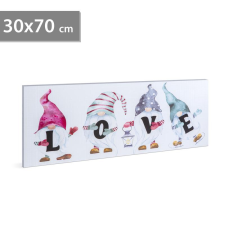 Family LED-es fali hangulatkép, "LOVE", 2 x AA, 70 x 30 cm karácsonyi dekoráció