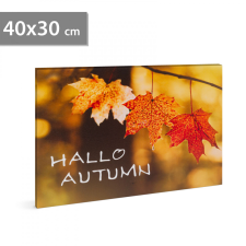 Family LED-es fali hangulatkép - &quot;Hello ősz&quot; - 2 x AA, 40 x 30 cm (58502) karácsonyi dekoráció