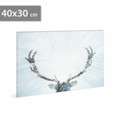 Family LED-es fali hangulatkép - rénszarvas (2 x AA, 40 x 30 cm) grafika, keretezett kép
