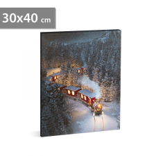 Family LED-es fali hangulatkép - vonat - 2 x AA, 30 x 40 cm karácsonyfadísz