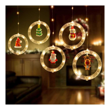 Family LED-es fényfüggöny - mikulás - 1,8 x 0,5 m - 125 melegfehér LED karácsonyfa izzósor