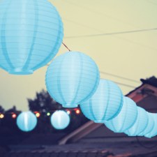 Family LED-es lampion - 1 LED - kék - 2 x AAA kültéri világítás