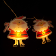 Family LED fényfüzér - mikulás - 10 LED - 1,35 méter - melegfehér - 2 x AA karácsonyfa izzósor