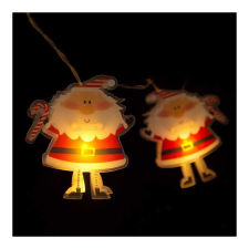 Family LED fényfüzér - mikulás - 10 LED - 1,35 méter - melegfehér - 2 x AA karácsonyfa izzósor