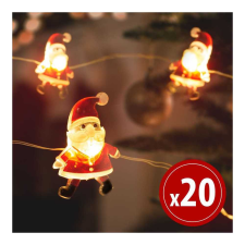 Family LED fényfüzér - mikulás - 2,2 m - 20 LED - melegfehér - 2 x AA karácsonyfa izzósor