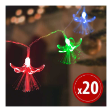 Family LED fényfüzér - virágos - 20 LED - 2,85 méter - színes - 2 x AA karácsonyfa izzósor