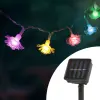 Family LED szolár fényfüzér - virág - 2,3 m - 20 LED - színes