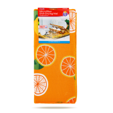 Family Mikroszálas edényszárító alátét - 38 x 51 cm - narancs mintás konyhai eszköz