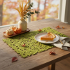 Family Őszi dekoráció - alátét - filc, zöld - 44,5 x 28,5 cm, 59011B
