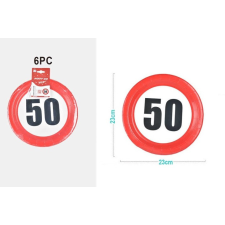  Family papírtányér "50" 23cm 6db-os party kellék