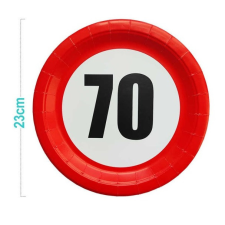  Family papírtányér "70" 23cm 6db-os party kellék