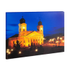 Family Pound 58018K LED-es fali hangulatkép, "Nagytemplom Debrecen", 38x48 cm