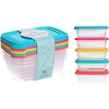  Family tároló doboz szett 5DB-OS 600ML vegyes színek papírárú, csomagoló és tárolóeszköz