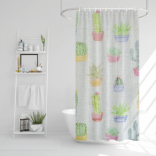 Family Zuhanyfüggöny - kaktusz mintás - 180 x 180 cm fürdőszoba kiegészítő